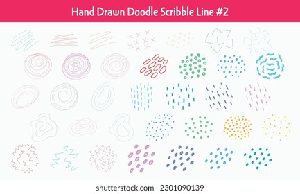 Hand Drawn Doodle Scribble Line Collection #2