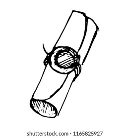 Hand drawn doodle scroll.Perfect for invitation, greeting card, coloring book, textile print.