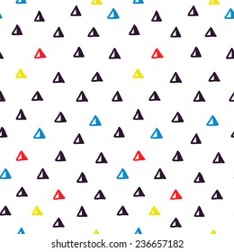 Hand drawn doodle seamless geometric pattern