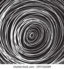 Hand drawn doodle seamless  vector pattern. White scribbles over black background digital texture. Marker or pen ink outline wallpaper. Geometric and abstract.