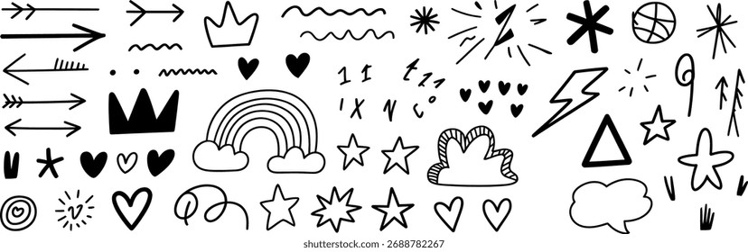 Hand Drawn Doodle Set