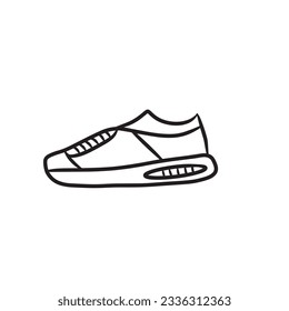 Hand drawn doodle shoe isolated on white background,vector illustration eps10