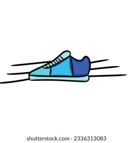 Hand drawn doodle shoe isolated on white background,vector illustration eps10