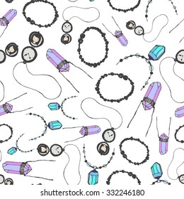 Hand drawn doodle sketch fashion jewelry illustration. Cute overlays for your blog posts photos.