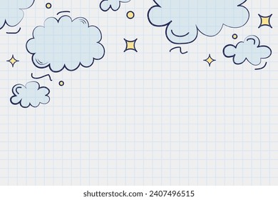 Hand drawn doodle with sketch style background. Vector illustration