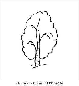 árbol de boceto dibujado a mano
