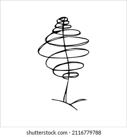 hand drawn doodle sketch tree