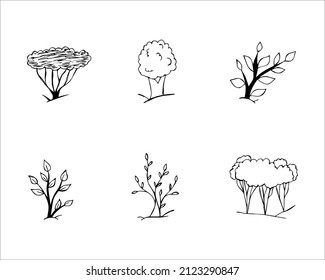 árboles de dibujo a mano