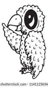 Hand Drawn Doodle Sketch Vector of a Bird Chick