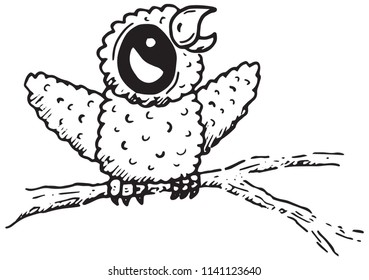 Hand Drawn Doodle Sketch Vector of a Bird Chick