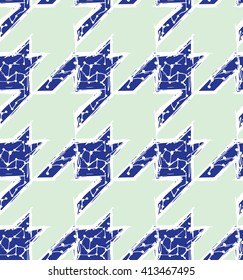 Hand drawn doodle sketchy houndstooth seamless pattern design, repeating vector background for all web and print purposes