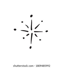 Tiemblos de nieve con doodle dibujados a mano. Ilustración del vector