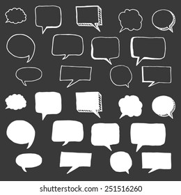 Hand Drawn Doodle Speech Bubbles
