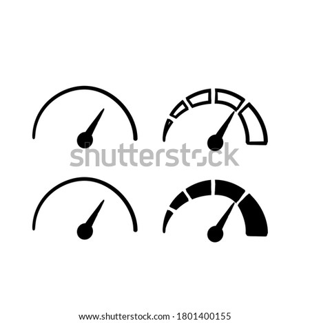 hand drawn doodle Speedometer, tachometer icon. Speed indicator sign. Internet car speed. Performance concept. isolated