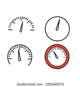 hand drawn doodle Speedometers illustration vector icon