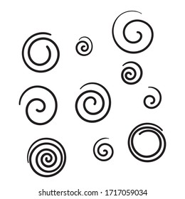 hand drawn doodle spiral illustration vector 