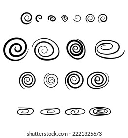 hand drawn doodle spiral illustration vector 