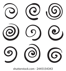 hand drawn doodle spiral illustration vector