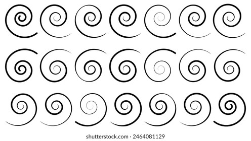 Hand drawn doodle spiral illustration scribble vortex sign.