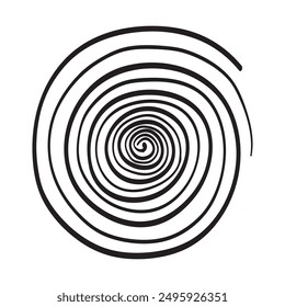 hand drawn doodle spiral illustration vector