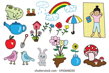 Hand Drawn Doodle Spring Day