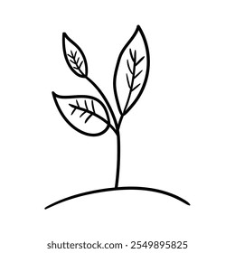Brote de doodle dibujado a mano aislado sobre fondo blanco. Ilustración vectorial.