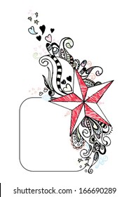 hand drawn doodle star