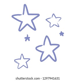 Hand drawn doodle stars vector collection