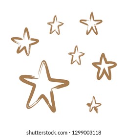 Hand drawn doodle stars vector collection