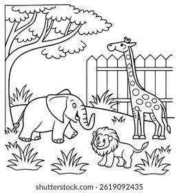 Handgezeichnete Doodle-Stil Tiere, Vögel und Fisch Vektoren