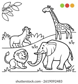 Animales, pájaros y Vectores de peces de estilo Doodle dibujado a mano