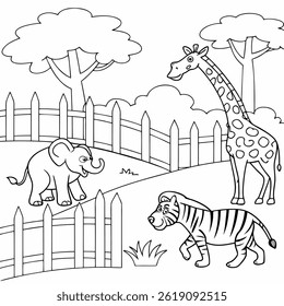Hand Drawn Doodle Style Animals, Birds, and Fish Vectors