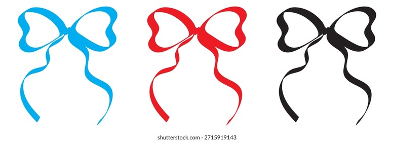 Estilo de doodle dibujado a mano con arco y marcos de cinta y rayas. diseño y decoración de tarjeta, cartel, Anuncio, tarjeta de felicitación e invitación. Navidades y diseño de marco de vacaciones de año Nuevo . 