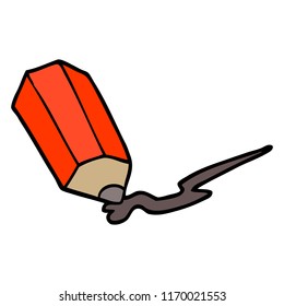 hand drawn doodle style cartoon pencil