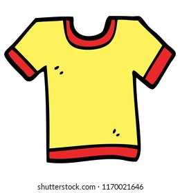 hand drawn doodle style cartoon tee shirt