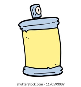 hand drawn doodle style cartoon spray can