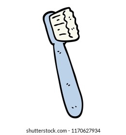 hand drawn doodle style cartoon tooth brush