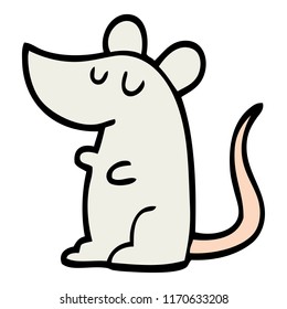 hand drawn doodle style cartoon mouse