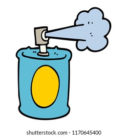 hand drawn doodle style cartoon spraypaint can