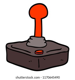 hand drawn doodle style cartoon joystick