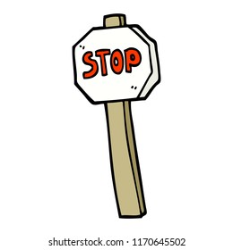 símbolo de paro de caricatura estilo doodle dibujado a mano