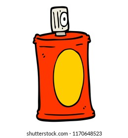 hand drawn doodle style cartoon spray can