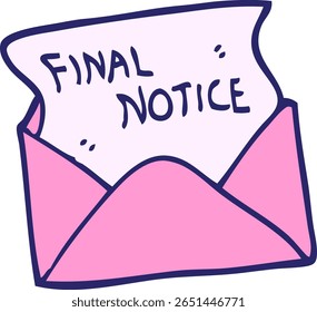 carta de aviso final de desenho à mão estilo doodle desenho em cor neon brilhante