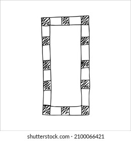 Hand drawn doodle style frame