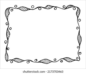 Hand drawn doodle style frame