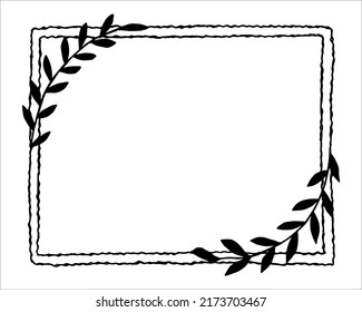 Hand drawn doodle style frame
