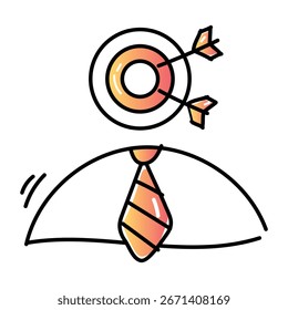 Ícone de estilo de rabiscar desenhado à mão do público-alvo