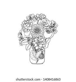 Hand drawn doodle style. isolated on white background. stock vector illustration
