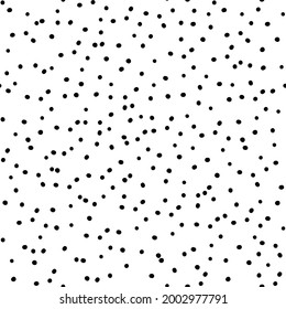 Hand drawn doodle style polka dots vector seamless pattern. Simple elements background