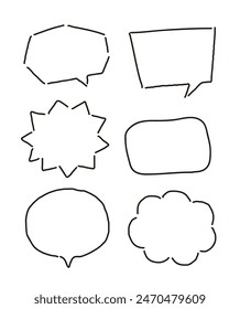 Handgezeichnete Doodle-Stil Sprechblasen-Illustration. Eine einfache Sprechblase, nur mit Linien gezeichnet.